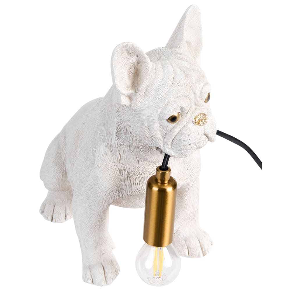 Lampe à poser chien blanc — vue 4