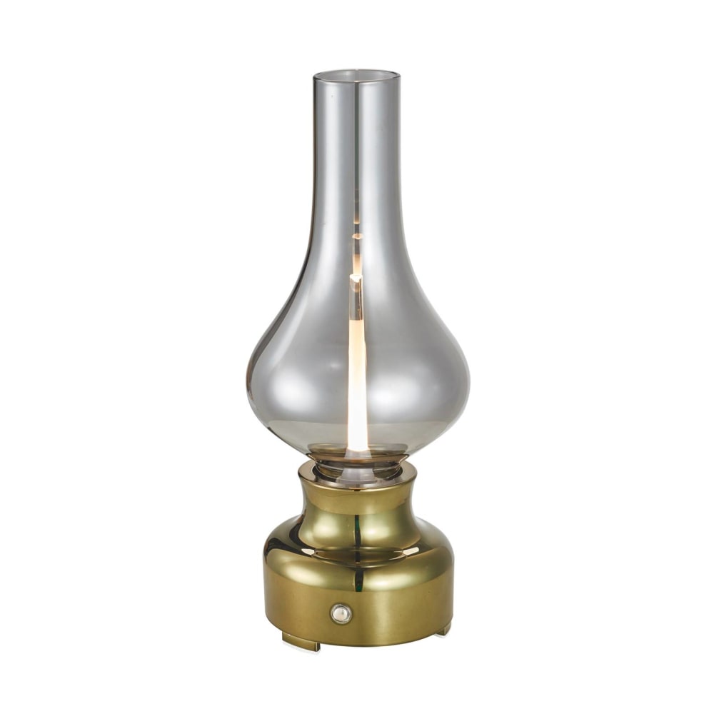 Lampe à poser led en verre vert