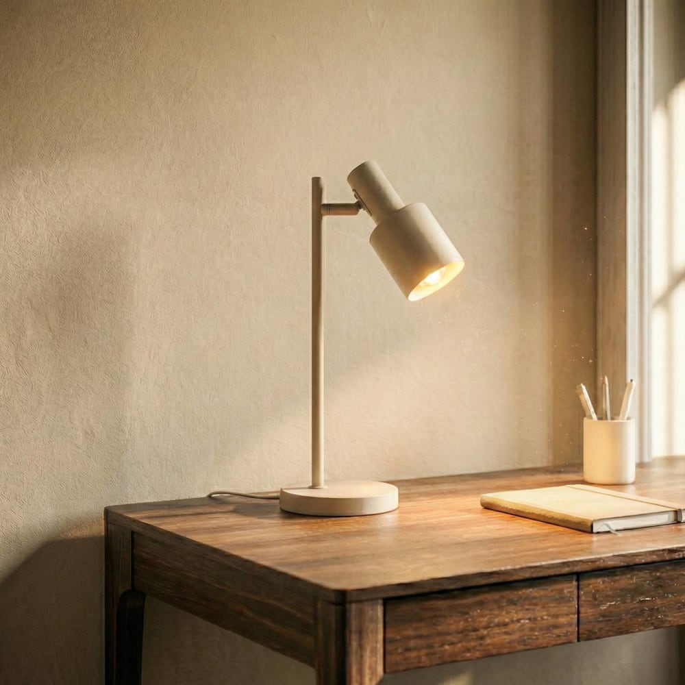 Tischlampe aus Metall, creme - Maisons Du Monde
