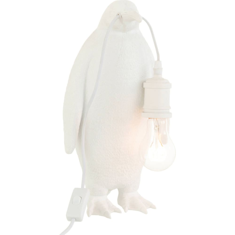 Lampe à poser pingouin en résine dorée — vue 4