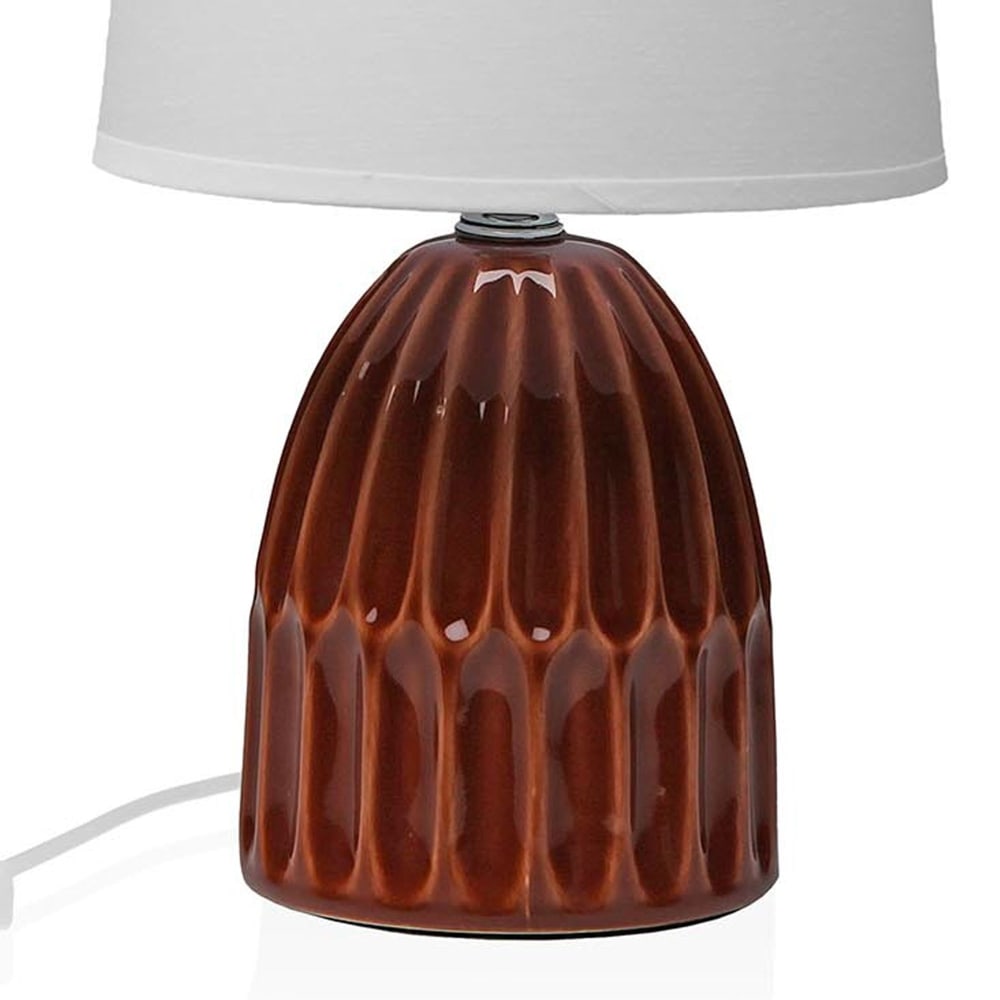 Lampe à poser en céramique terracotta 16x16x29cm — vue 3