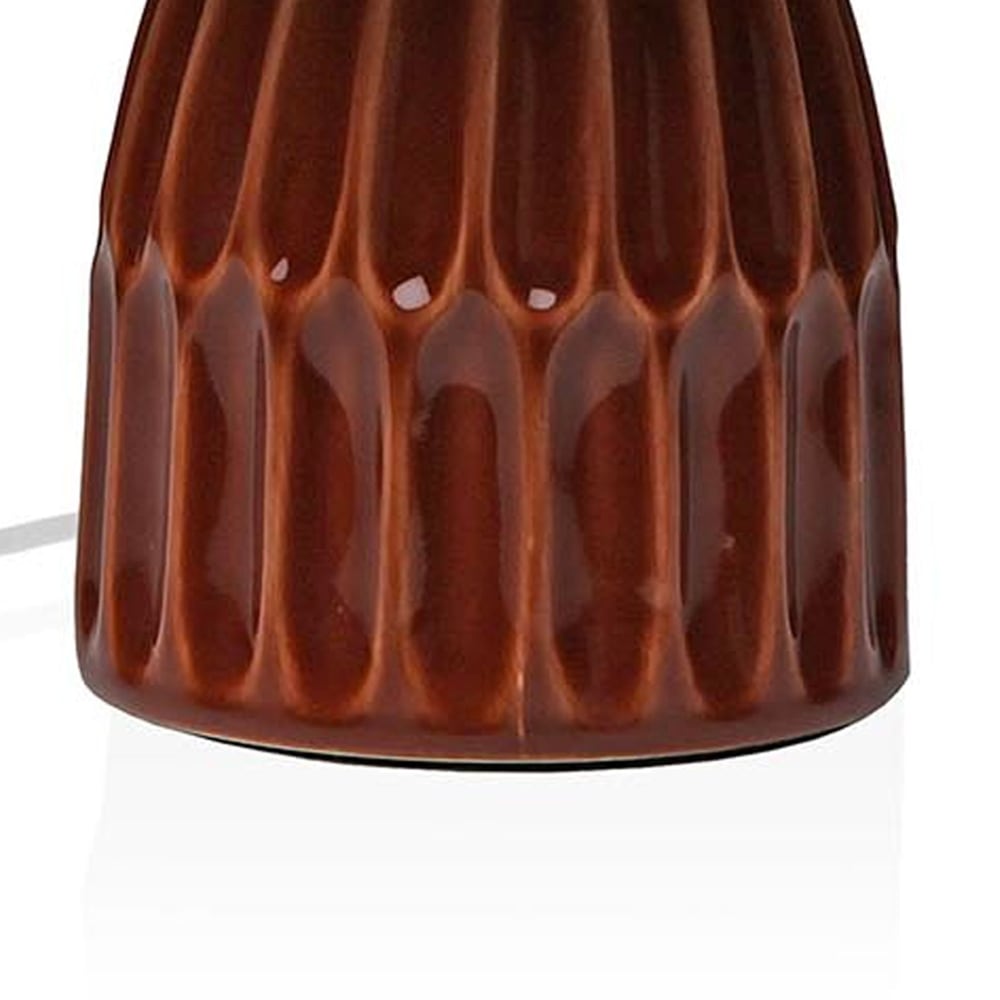 Lampe à poser en céramique terracotta 16x16x29cm — vue 4