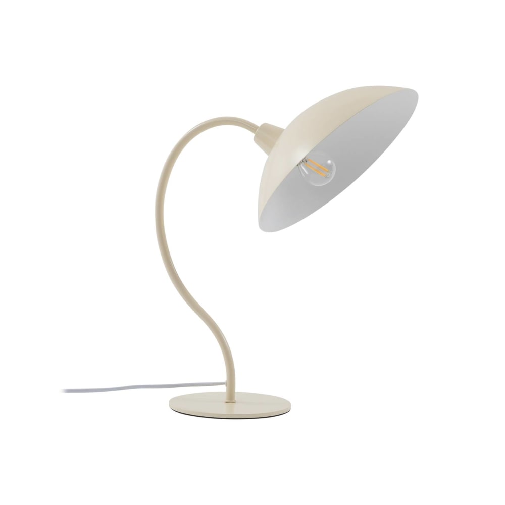 Lucande Tischlampe aus Metall, creme style modern Beige Metall