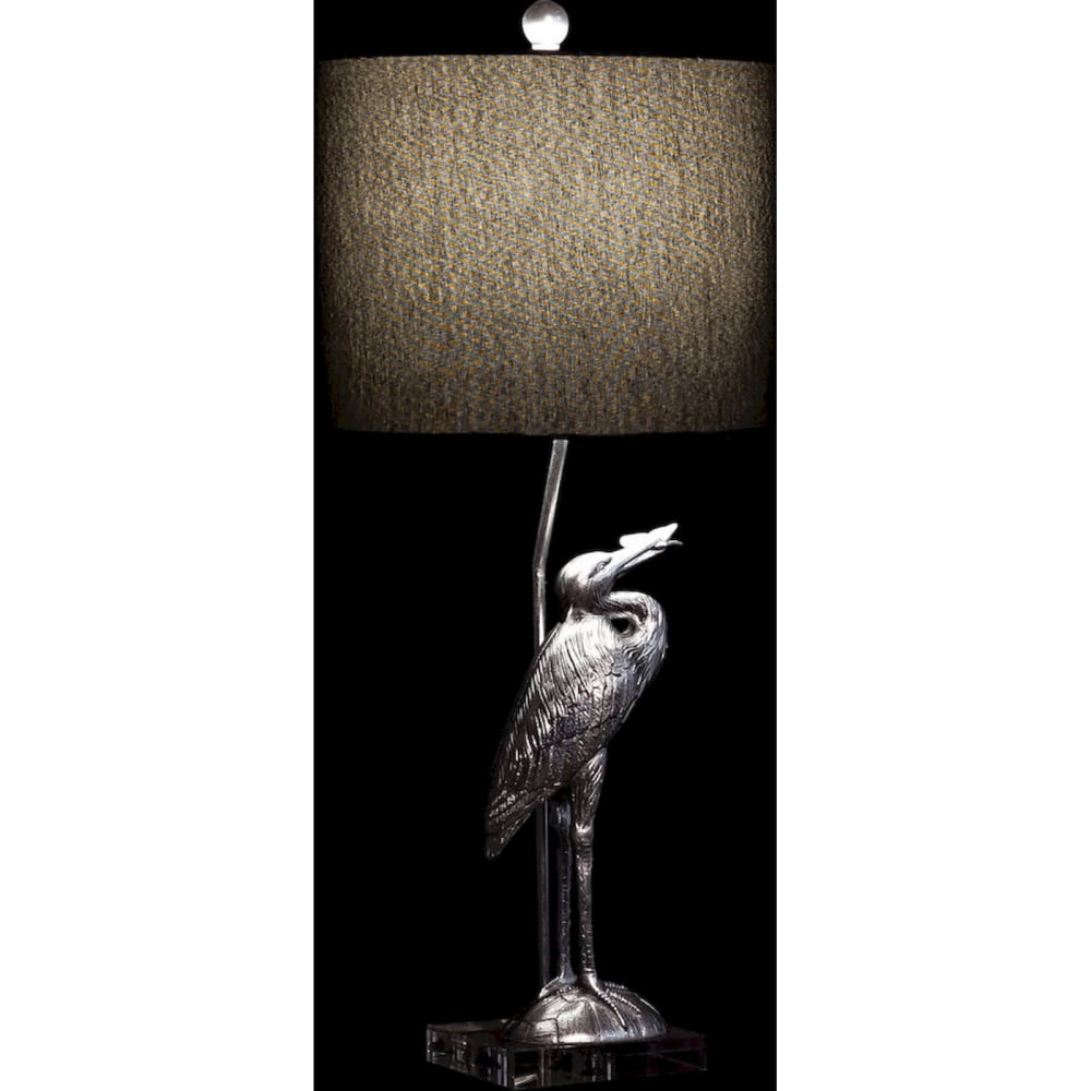 Lampe à poser héron en résine oriental — vue 3