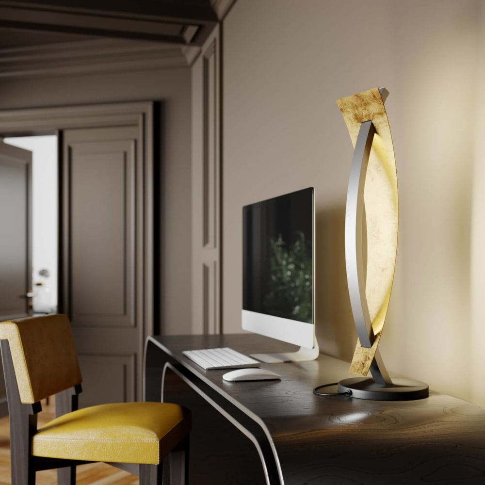 LED Tischlampe aus Metall, schwarz - Maisons Du Monde