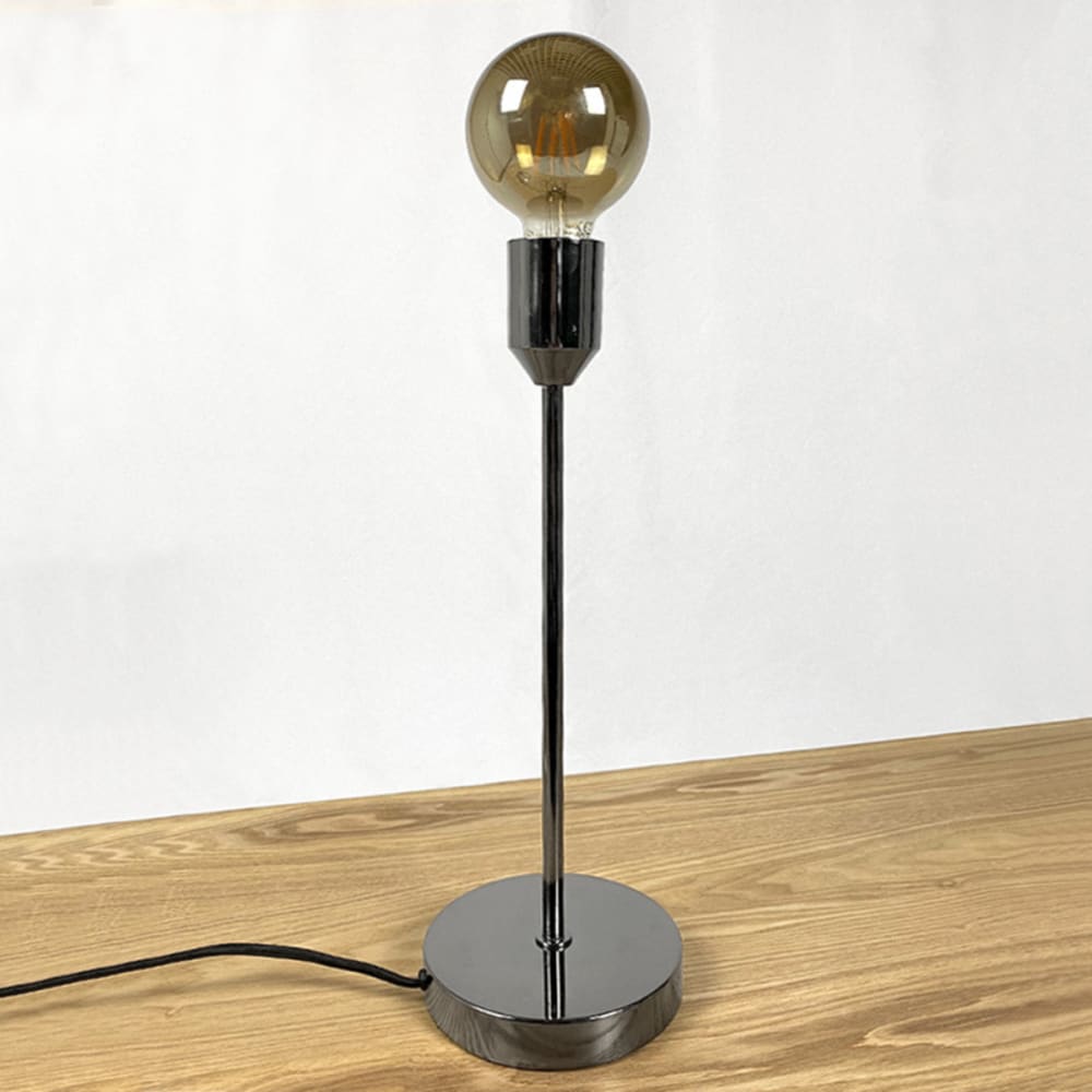 Lampe à poser en métal brossé chromé — vue 3