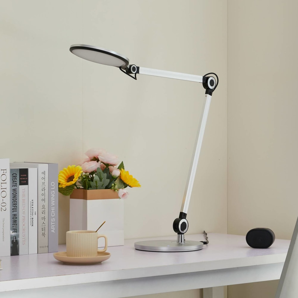 LED Tischlampe aus Kunststoff, grau - Maisons Du Monde