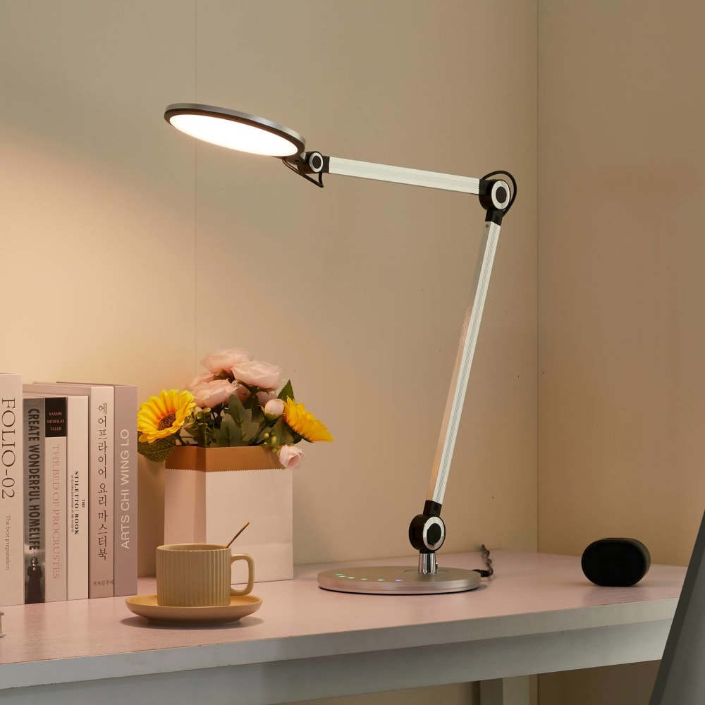 Lampe à poser en plastique gris — vue 4
