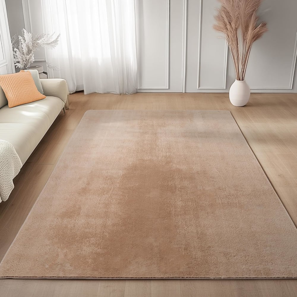 Tapis à poils doux lavable beige 80x250cm — vue 4