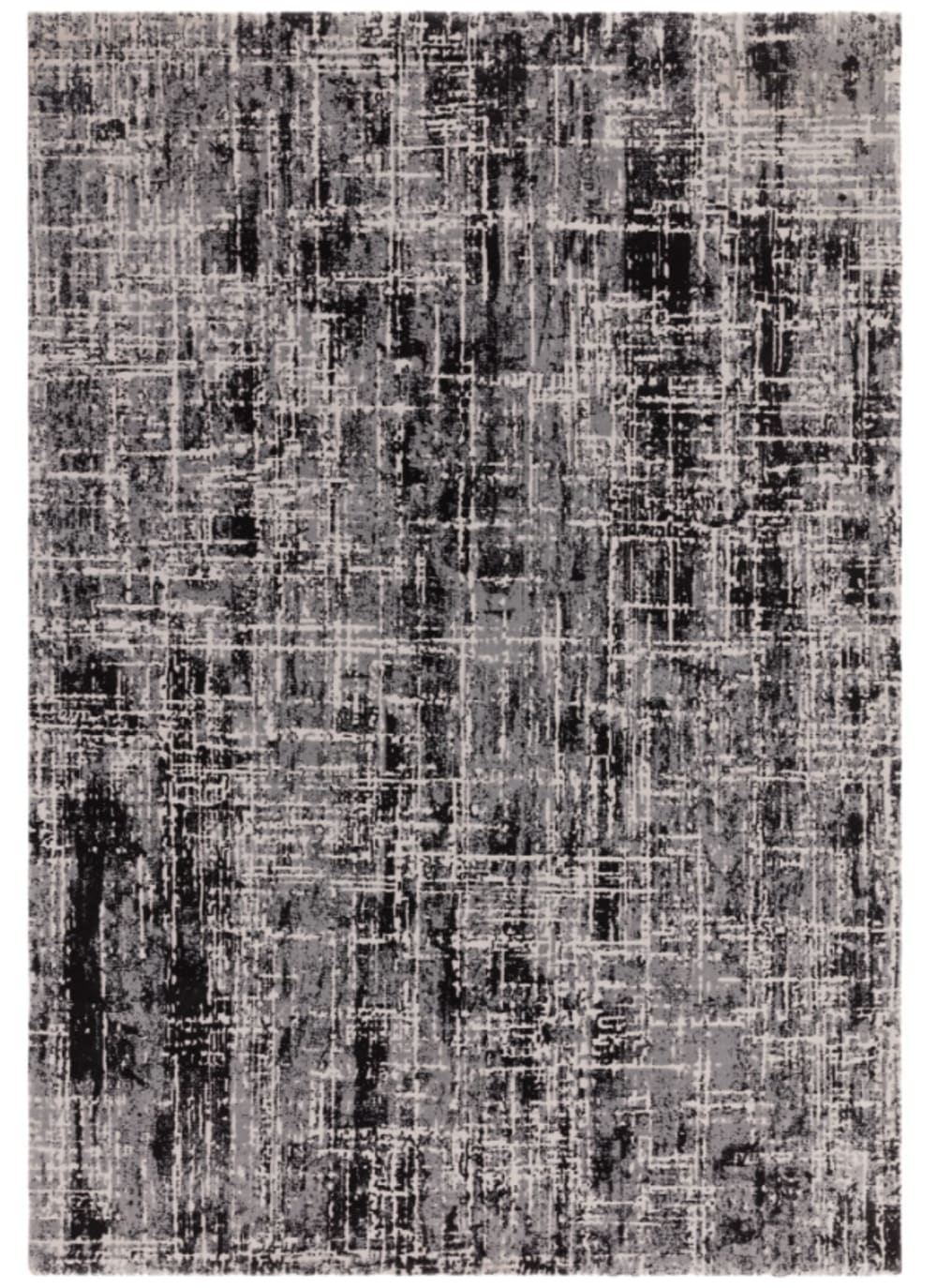 Moderner Teppich für Wohnzimmer ZUKA SYNO Schwarz 120x170 cm -