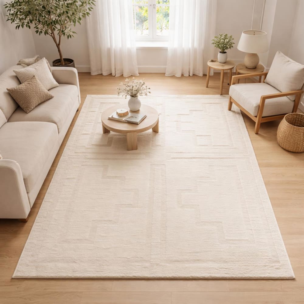 Un amour de tapis Esszimmerteppich 200x300 cm, Wolle, Creme style classic chic Beige Wolle