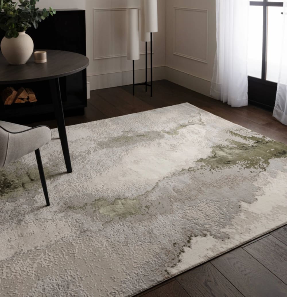 Novatrend Moderner Teppich für Wohnzimmer STERLING Grün 120x170 cm style modern Grün Pp - Polypropylen