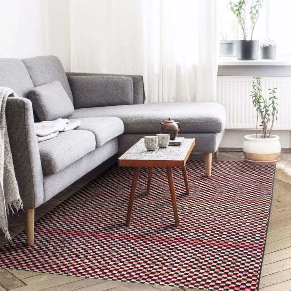 Tapis à motifs petits pixels multicolores 133x190 — vue 3