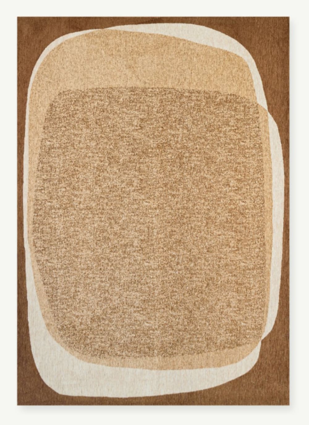 Moderner flachgewebter Teppich AGATE Braun 140x200 cm - Maisons