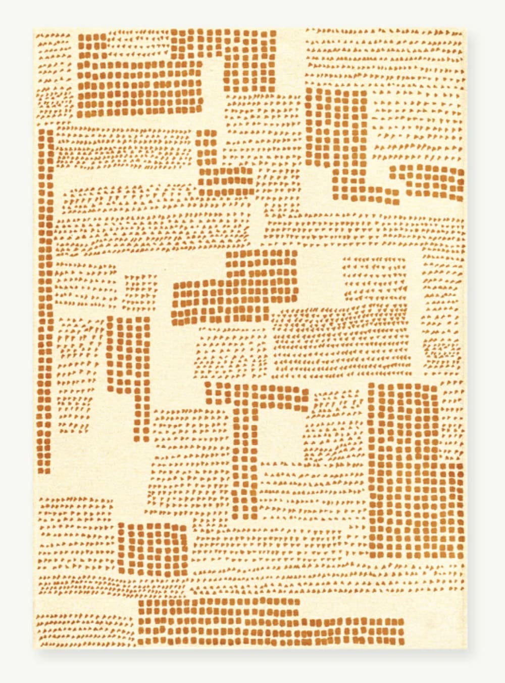 Moderner flachgewebter Teppich TERRACE Beige 080x150 cm - Maisons