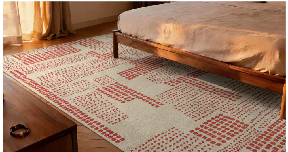 Novatrend Moderner flachgewebter Teppich TERRACE Orange 080x150 cm style modern orange Pes - Polyester