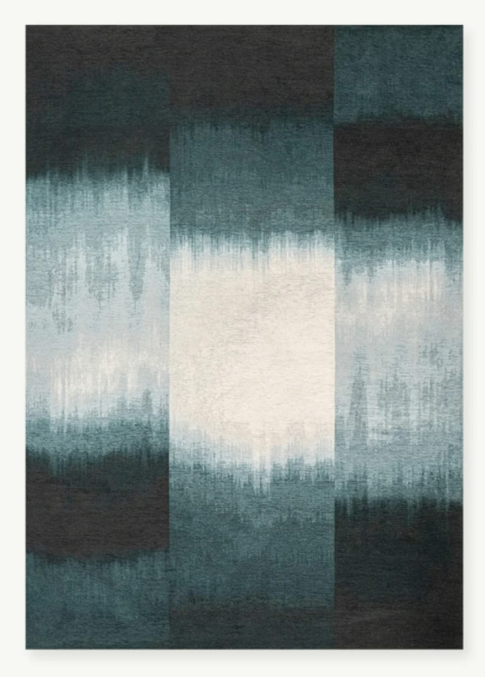 Moderner flachgewebter Teppich NAGOYA Blau 080x150 cm - Maisons