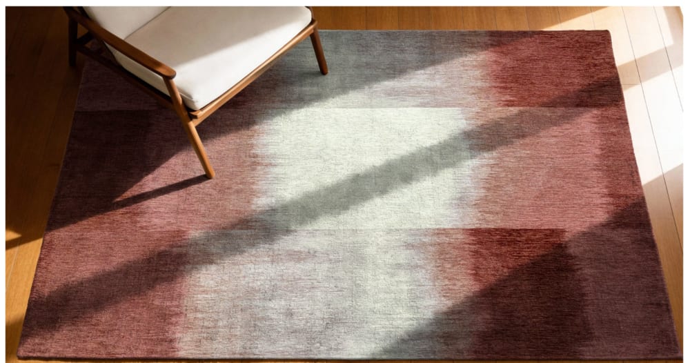 Novatrend Moderner flachgewebter Teppich NAGOYA Rot 080x150 cm style modern Rot Pes - Polyester