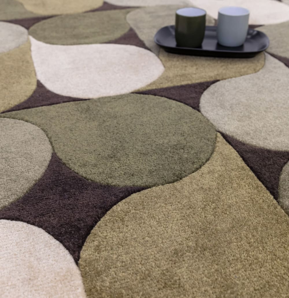 Novatrend Moderner Design-Wohnzimmerteppich grün 160x230 cm - Pes - Polyester