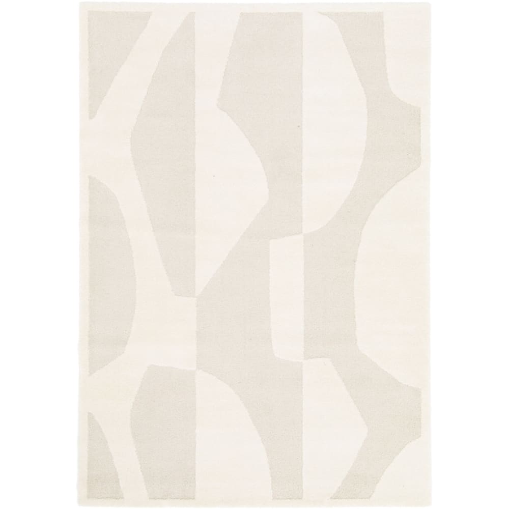 Tapis à reliefs doux géométrique blanc 160x230