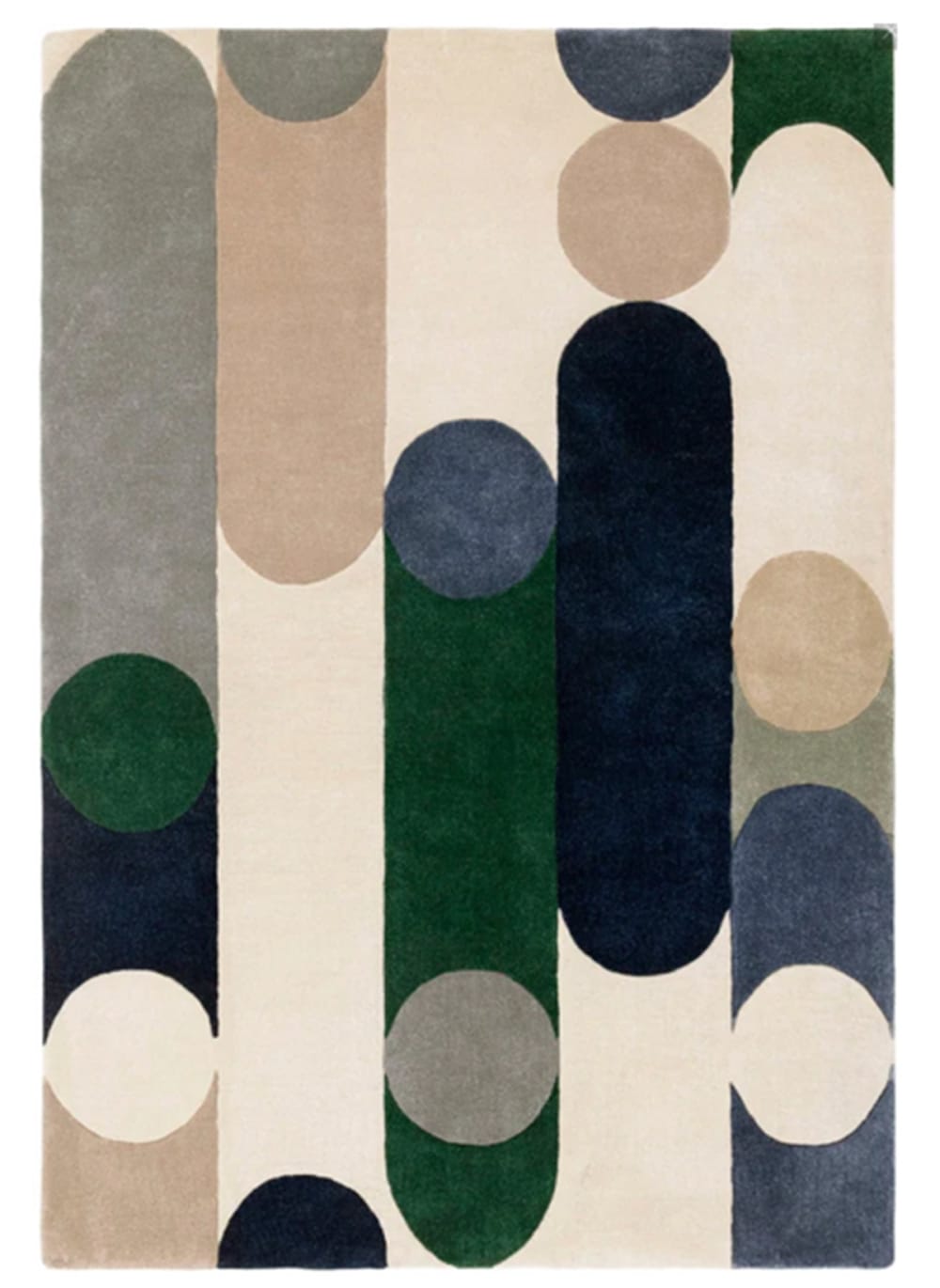 Moderner Design-Wohnzimmerteppich pastell 200x290 cm - Maisons Du