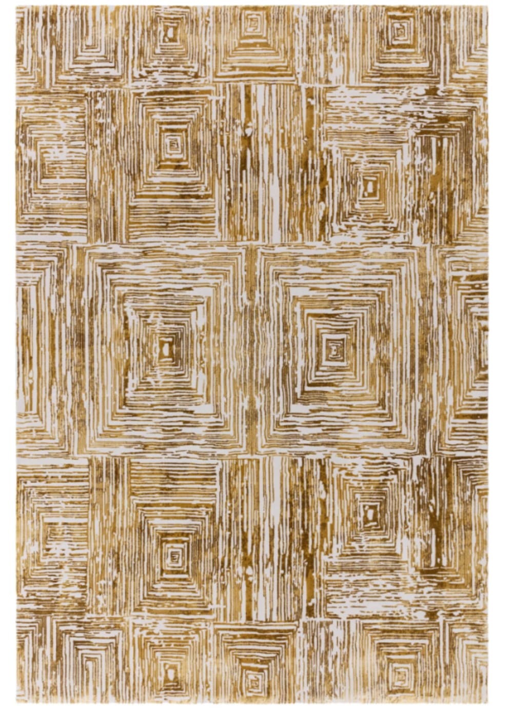 Moderner Teppich für Wohnzimmer ZUKA SKETCH Gelb 120x170 cm -