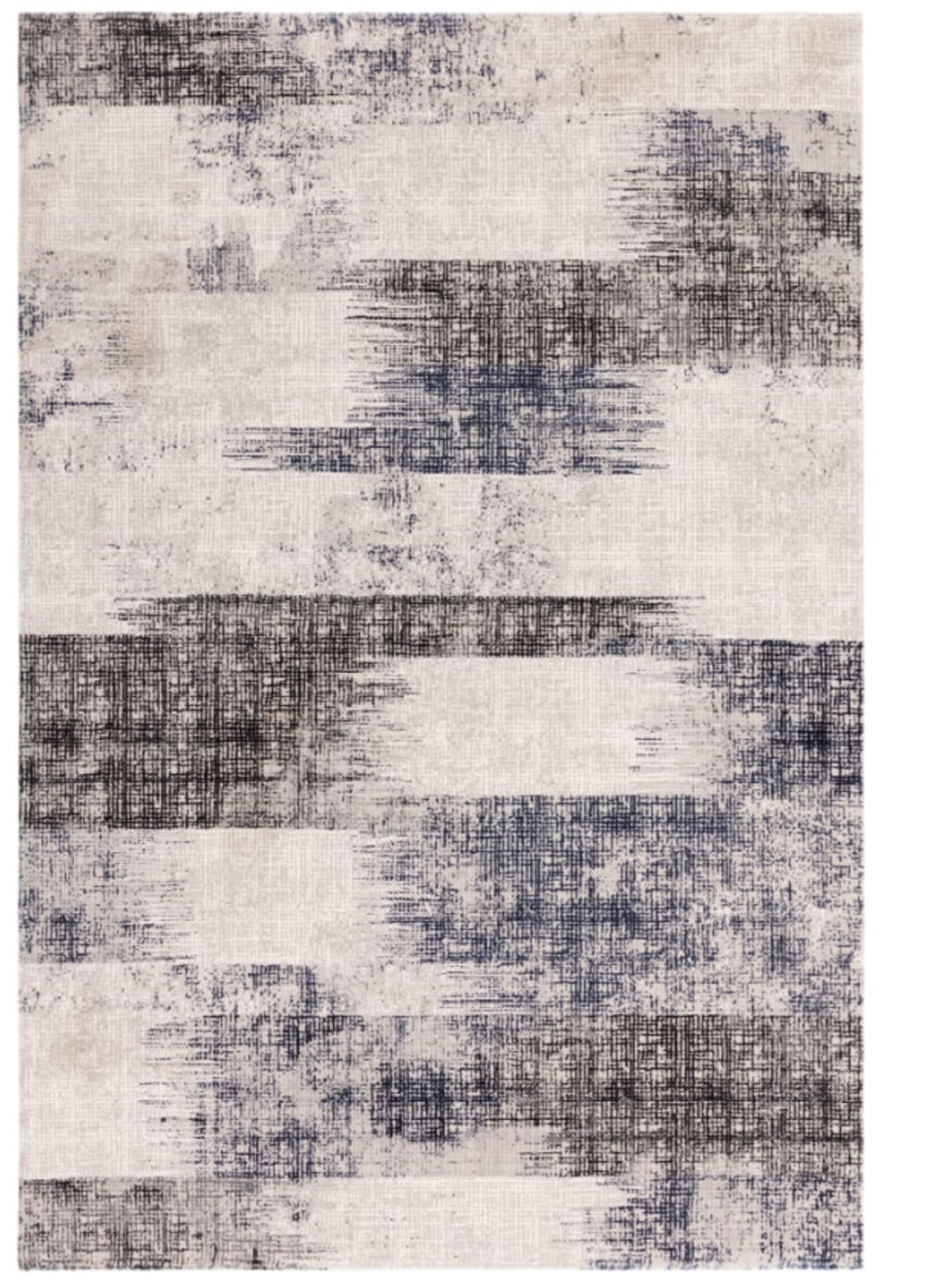 Moderner Teppich für Wohnzimmer ZUKA LINES Blau 080x150 cm -