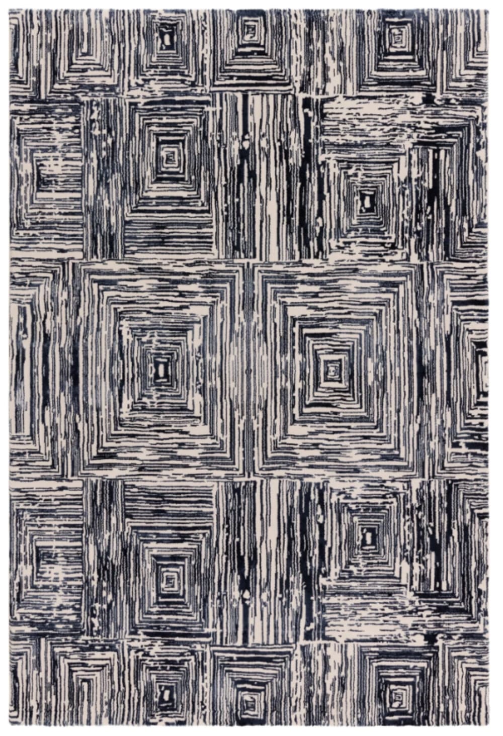 Moderner Teppich für Wohnzimmer ZUKA SKETCH Blau 120x170 cm -