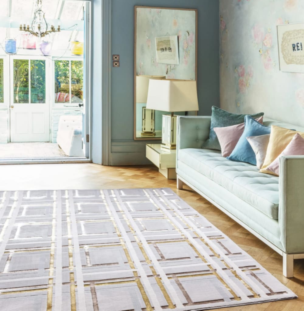 Novatrend Moderner Teppich für Wohnzimmer LEX Beige 240x340 cm style modern Beige Pes - Polyester