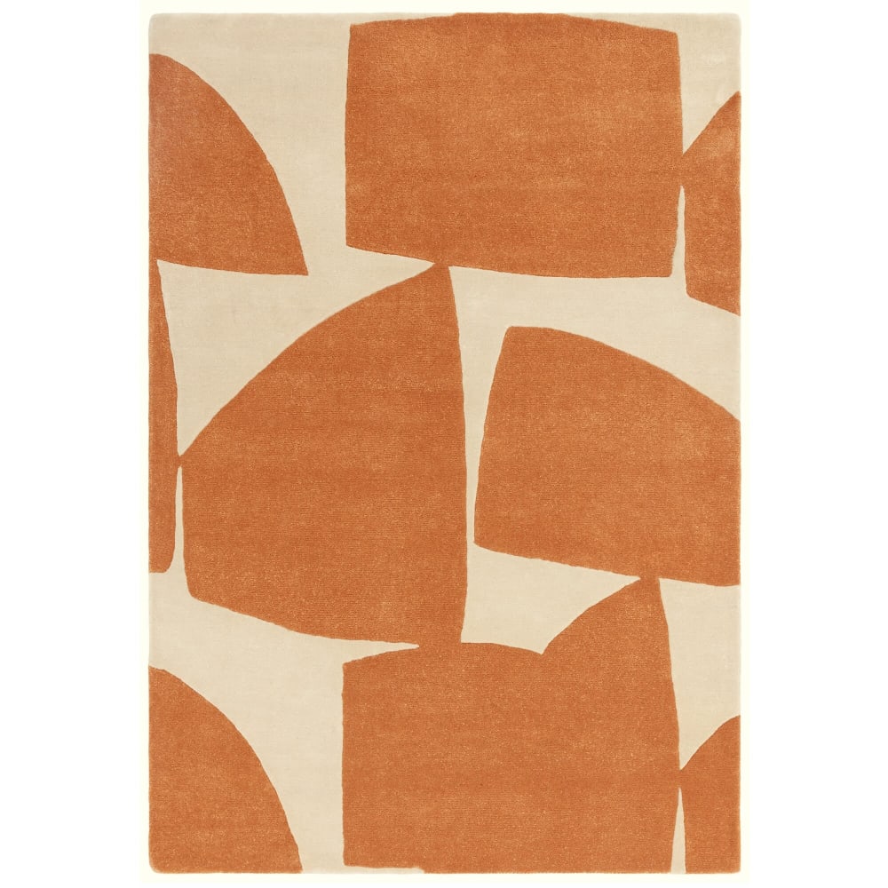 Moderner Design-Wohnzimmerteppich orange 200x290 cm - Maisons Du