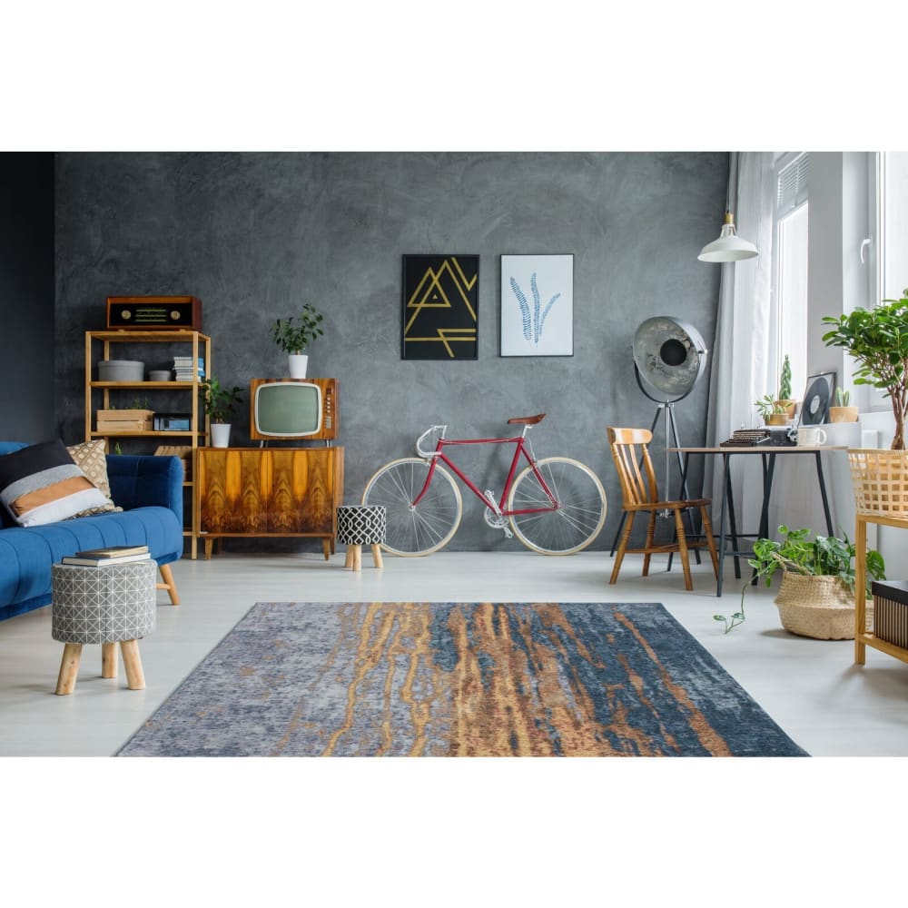 Tapis rectangulaire tissé à la main — vue 3