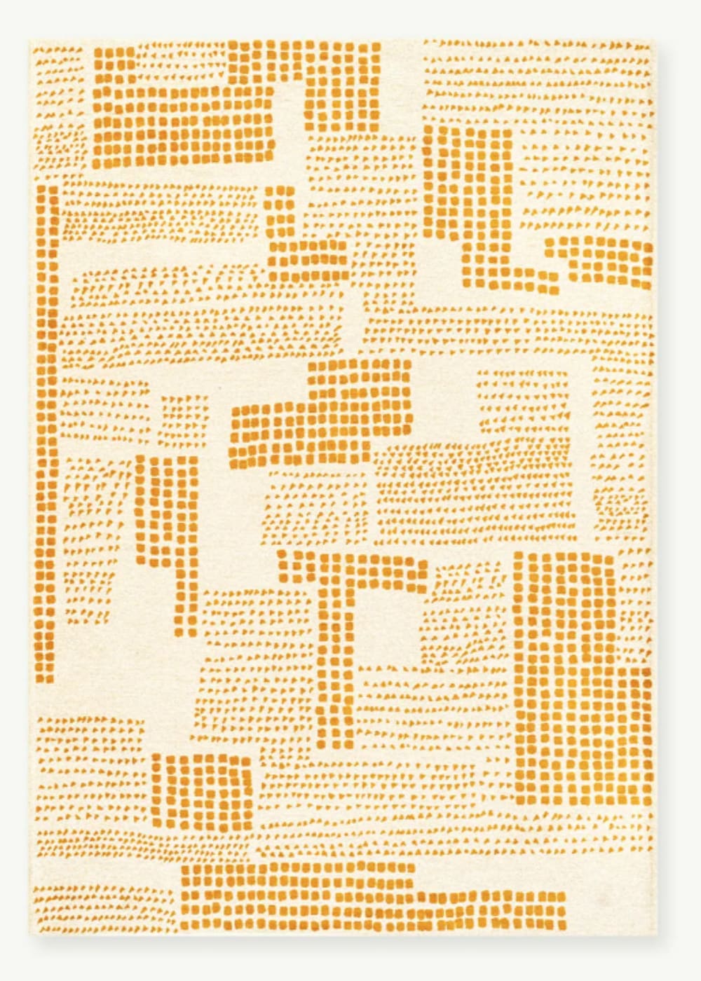 Moderner flachgewebter Teppich TERRACE Gelb 280x390 cm - Maisons