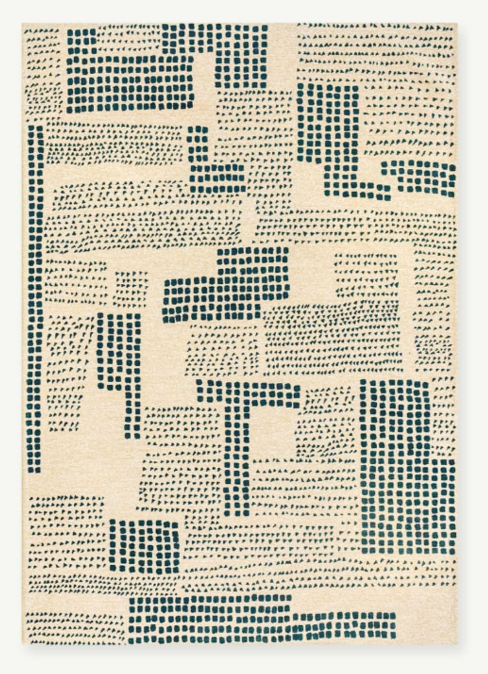 Moderner flachgewebter Teppich TERRACE Blau 140x200 cm - Maisons