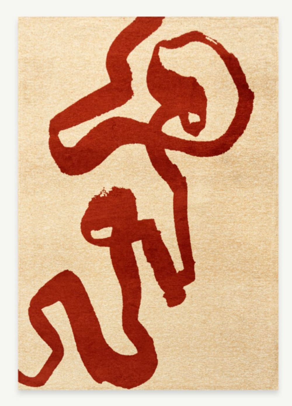 Moderner flachgewebter Teppich STRAP Rot 235x330 cm - Maisons Du