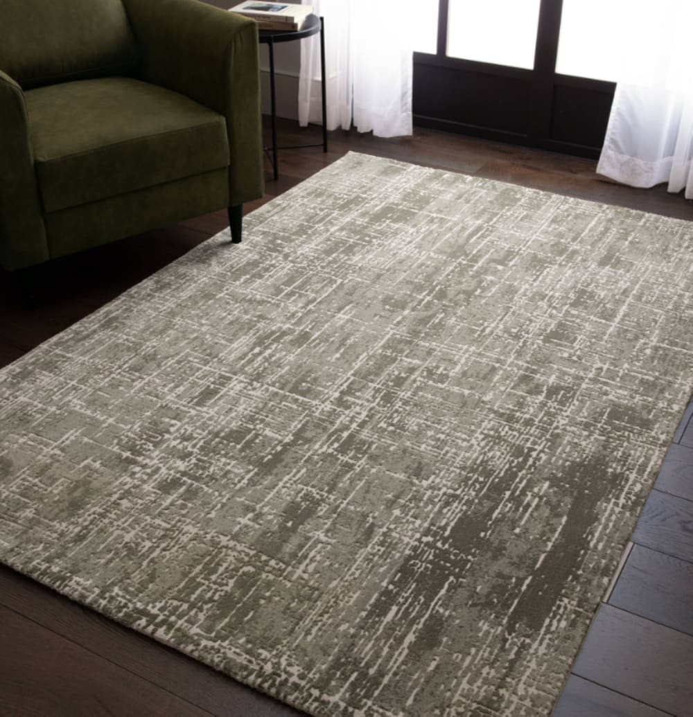 Novatrend Moderner Teppich für Wohnzimmer ZUKA SYNO Grün 080x150 cm style modern Grün Pp - Polypropylen