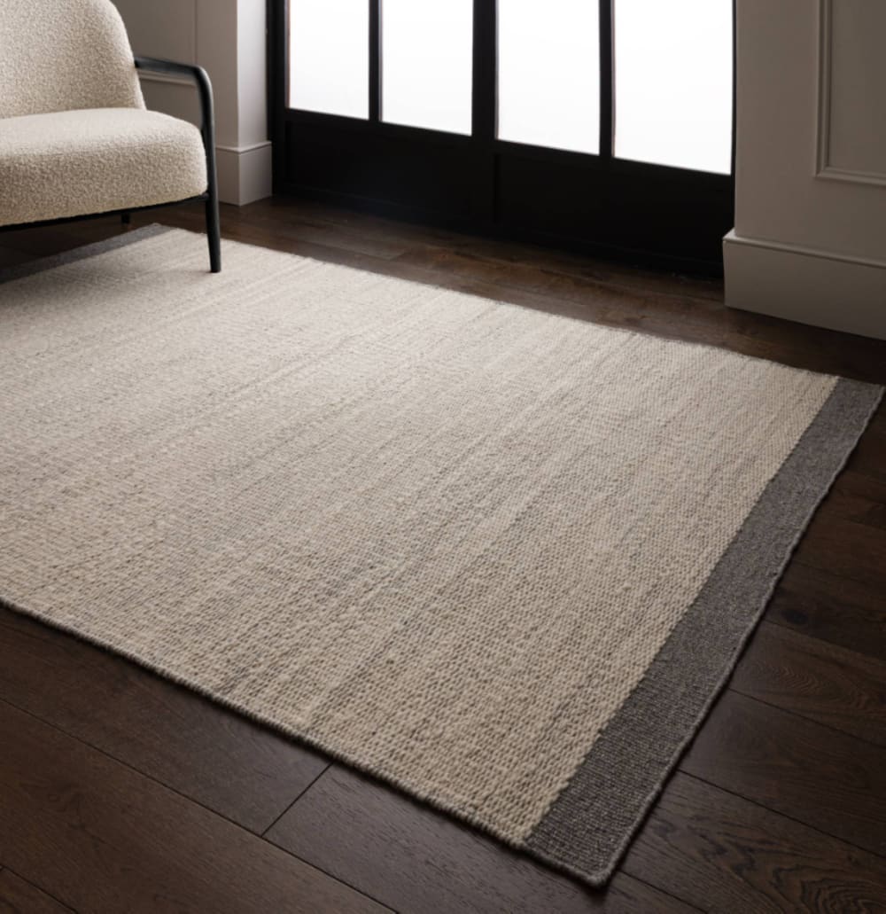 Novatrend Moderner Teppich aus Wolle für Wohnzimmer MALI Grau 120x170 cm style modern Grau Wolle