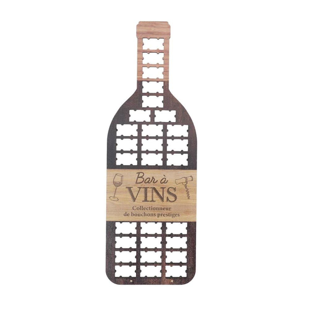 Bouteille porte-bouchons murale bar à vins