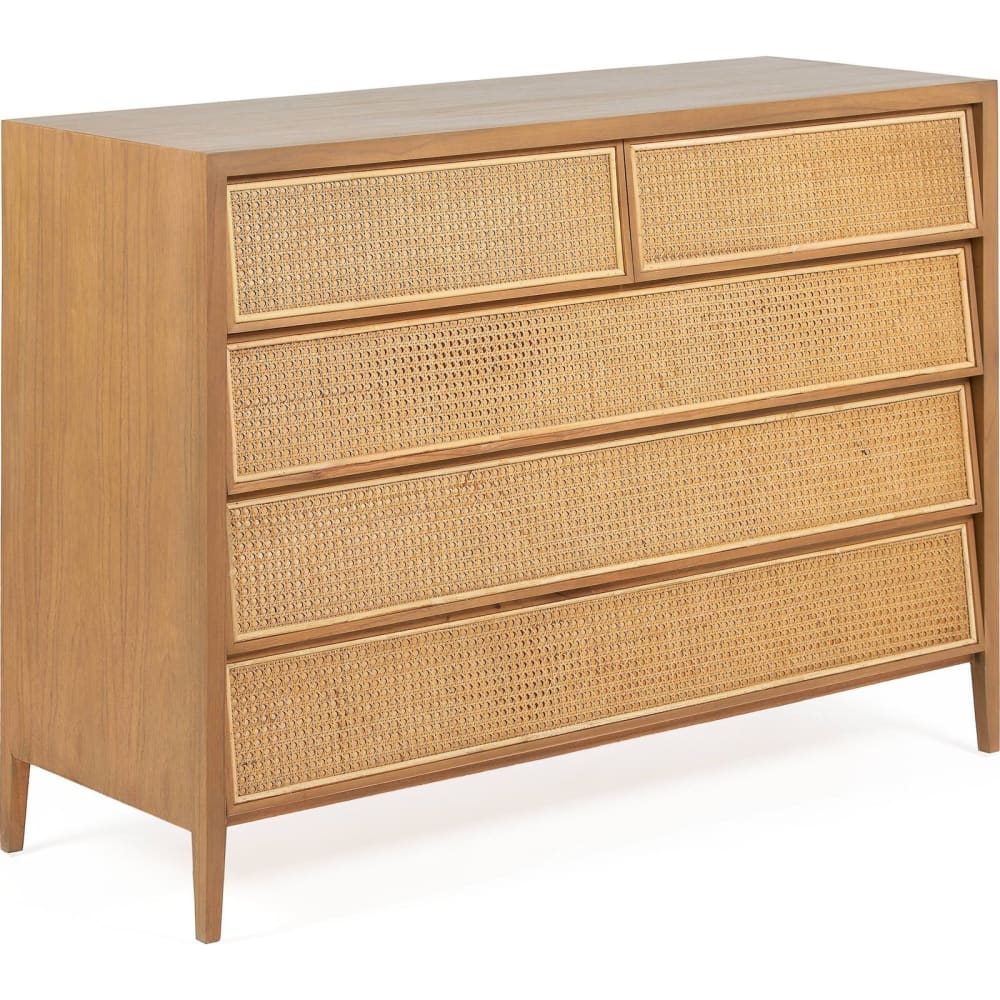 Chiffonnier en bois de - rotin