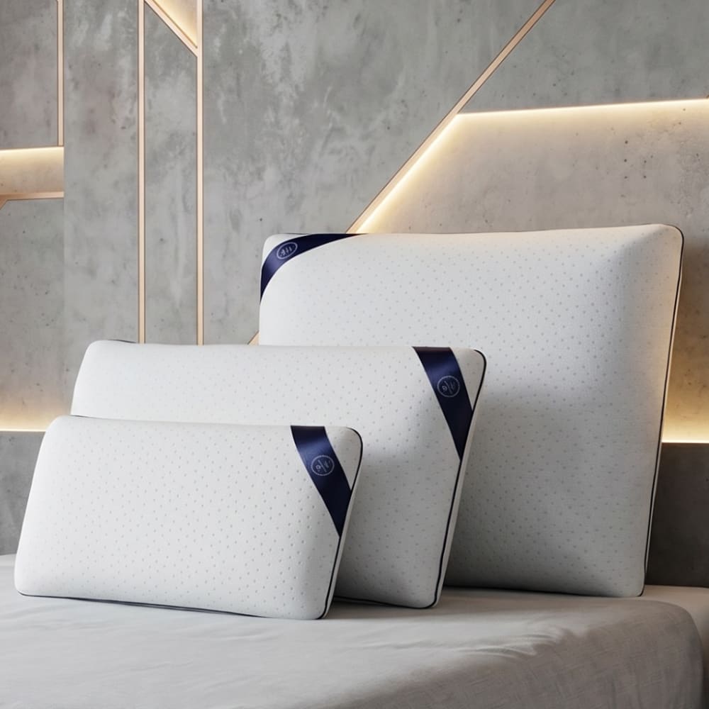SAMPUR Memory foam kissen mikroperforiert abnehmbar 60x60cm Weiß Pes - Polyester