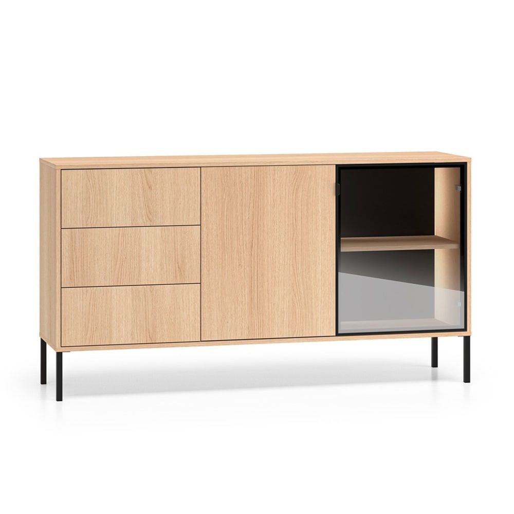 Buffet 2 portes 3 tiroirs - led