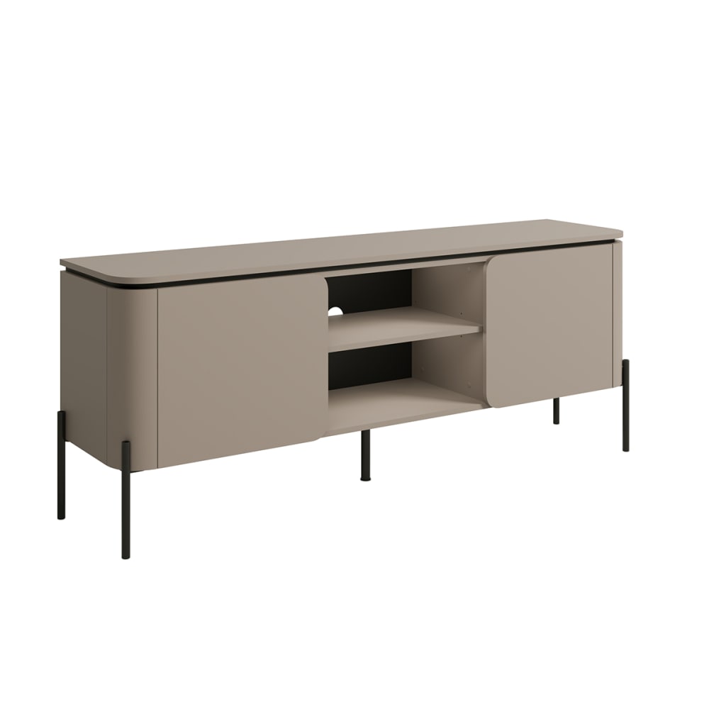 Meuble tv 2 portes 163 - taupe