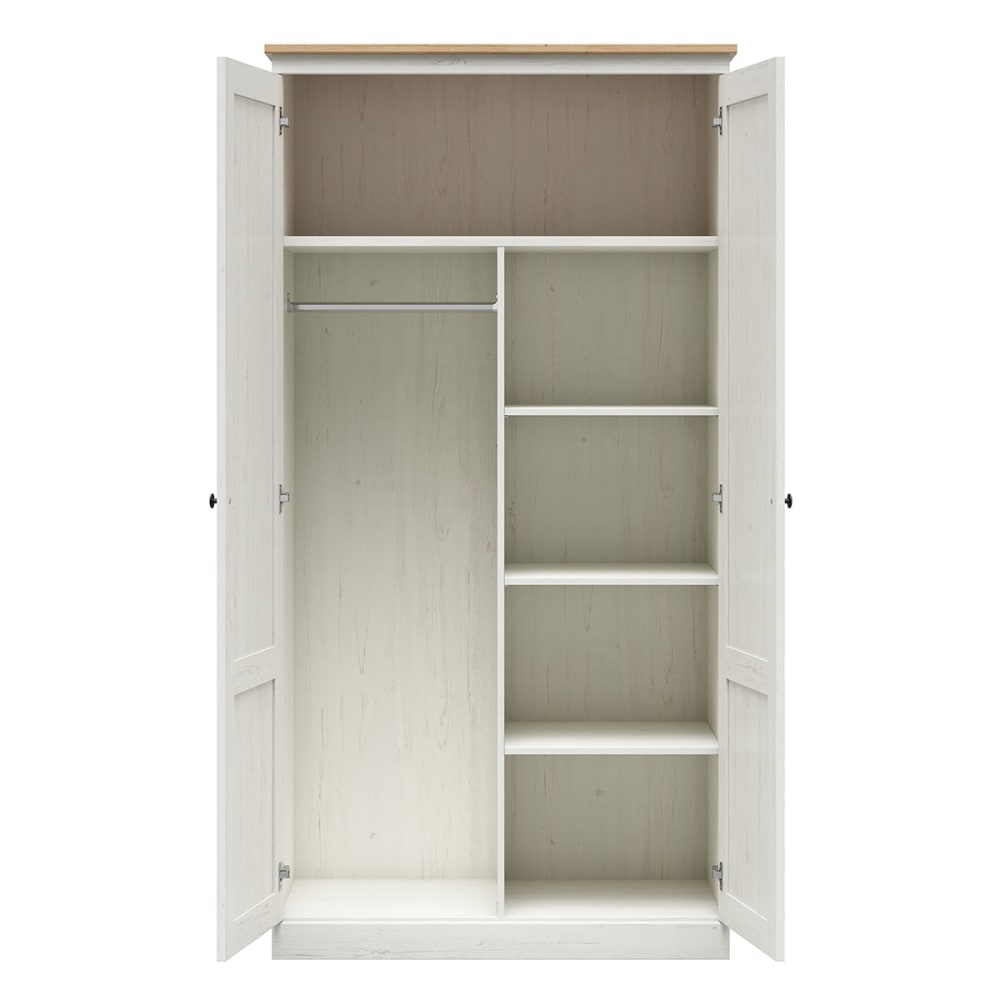 Armoire 2 portes panneaux de particules blanc