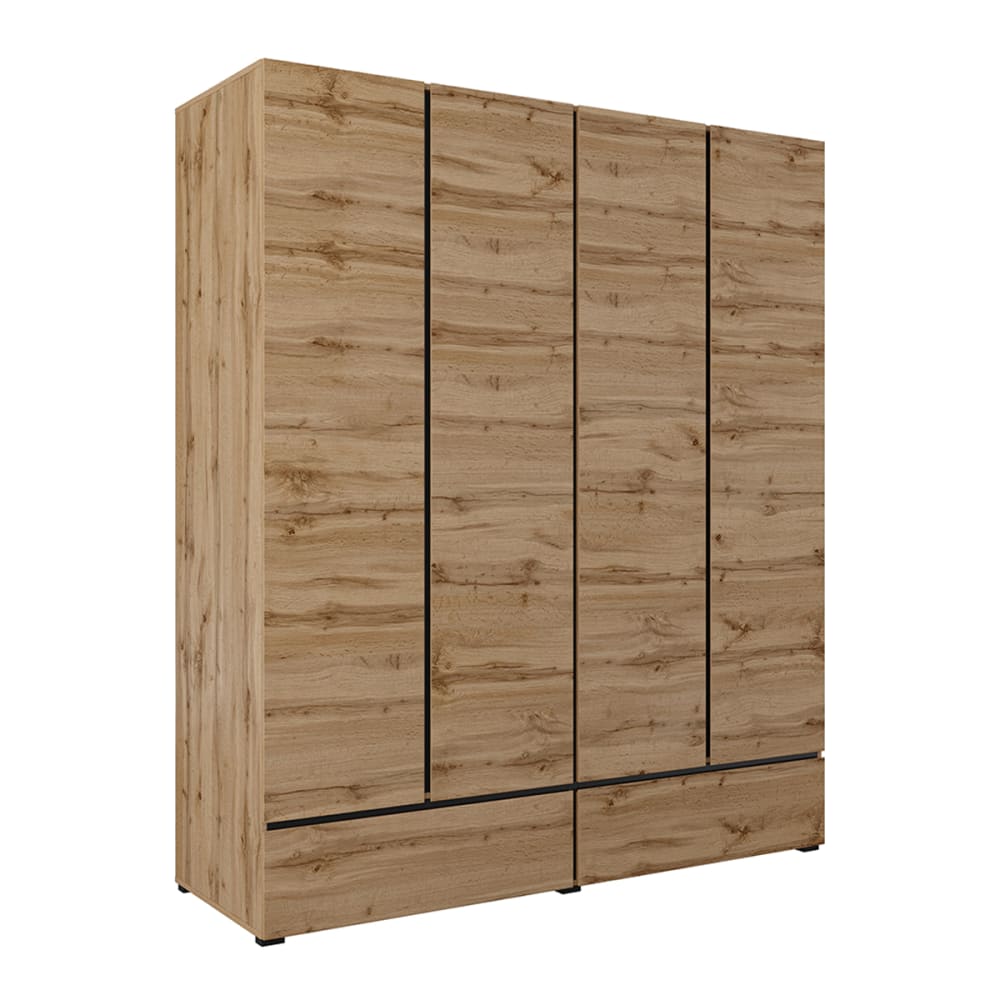 armoire 4 portes 2 tiroirs
