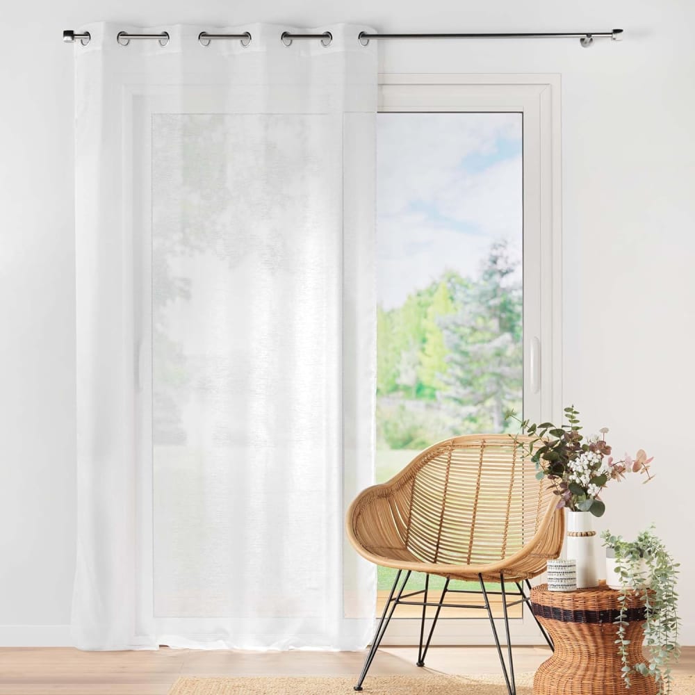 Douceur d'Intérieur Vorhang weiß fließend transparent style modern - Pes - Polyester