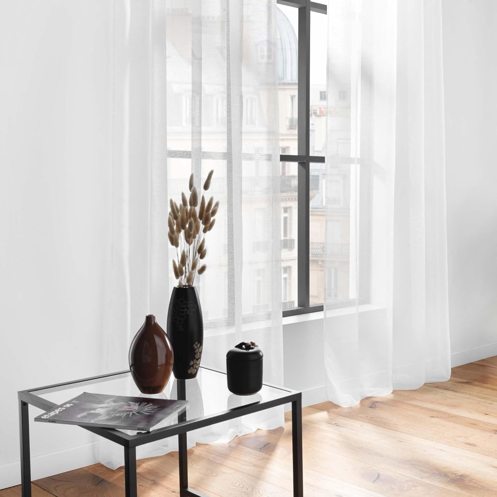 Vorhang weiß fließend transparent - Maisons Du Monde