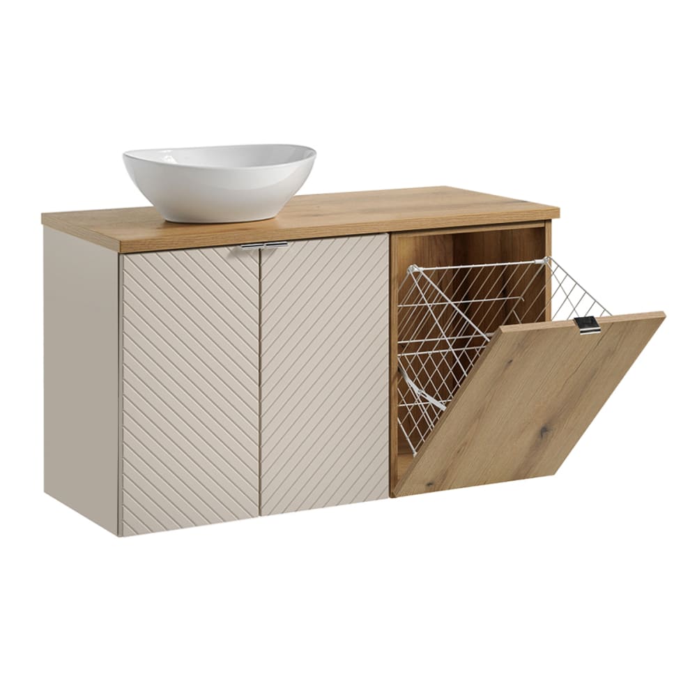 Meuble vasque 2 portes - panier