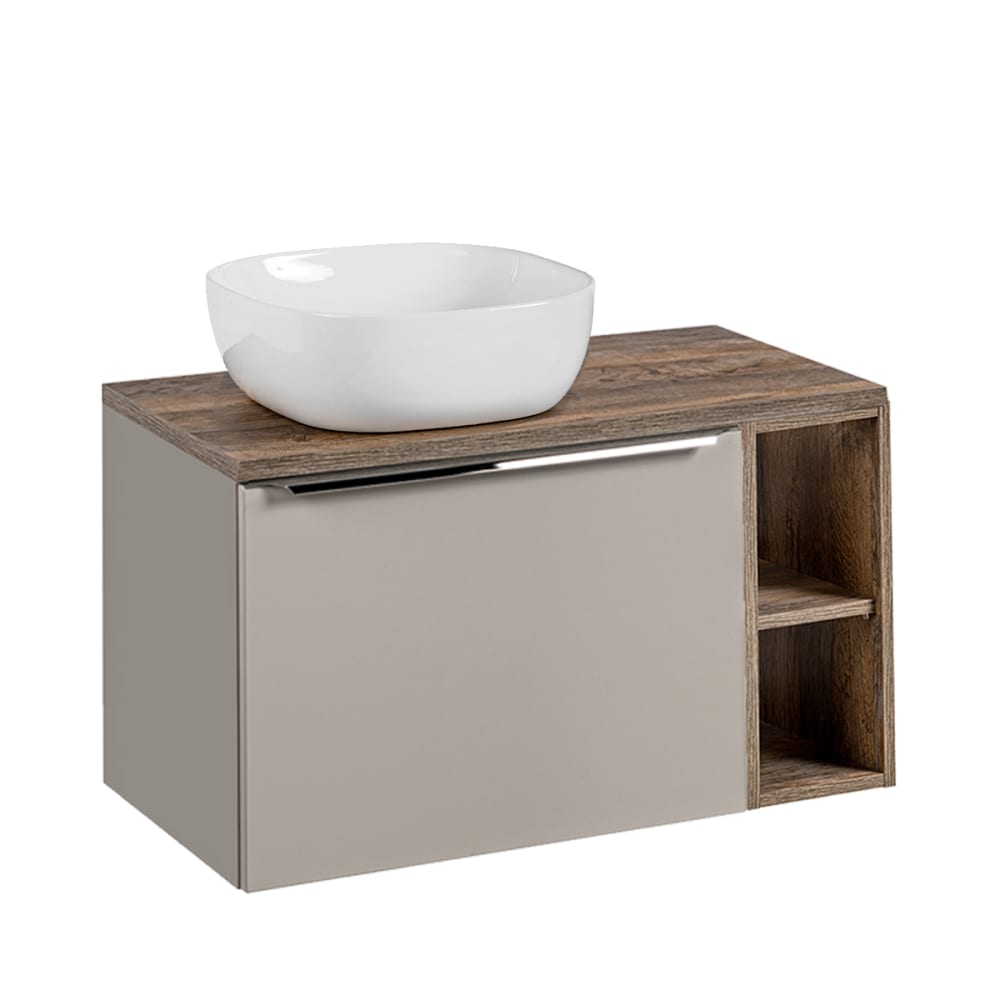 meuble vasque stratifiés - taupe