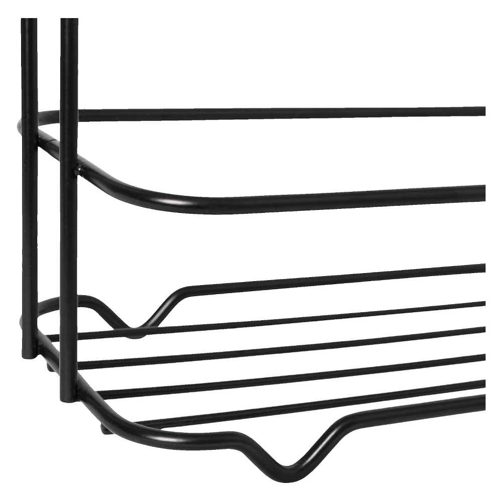 Panier de bain 2 étagères en métal - noir — vue 4