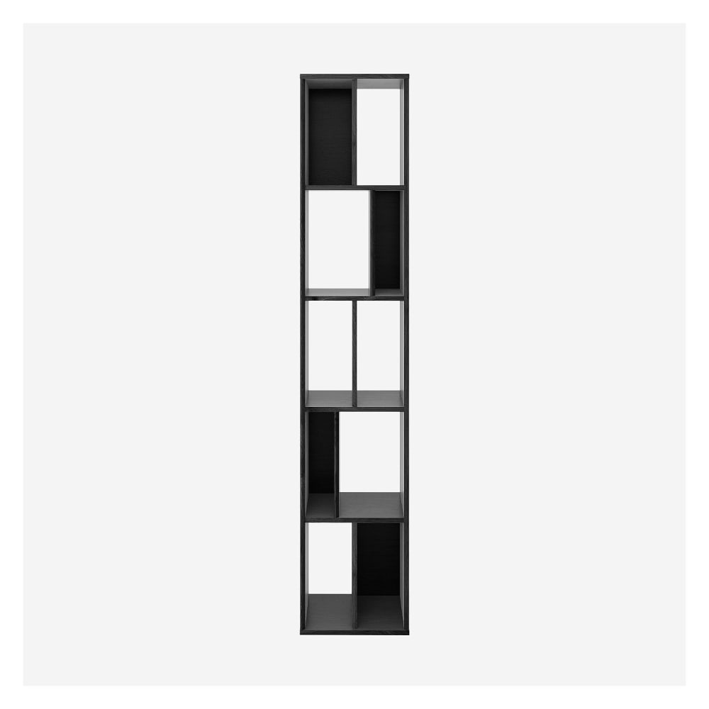 Bibliothèque en frêne 38 x 195 cm - noir Bibliothèque en frêne 38 x 195 cm - noir