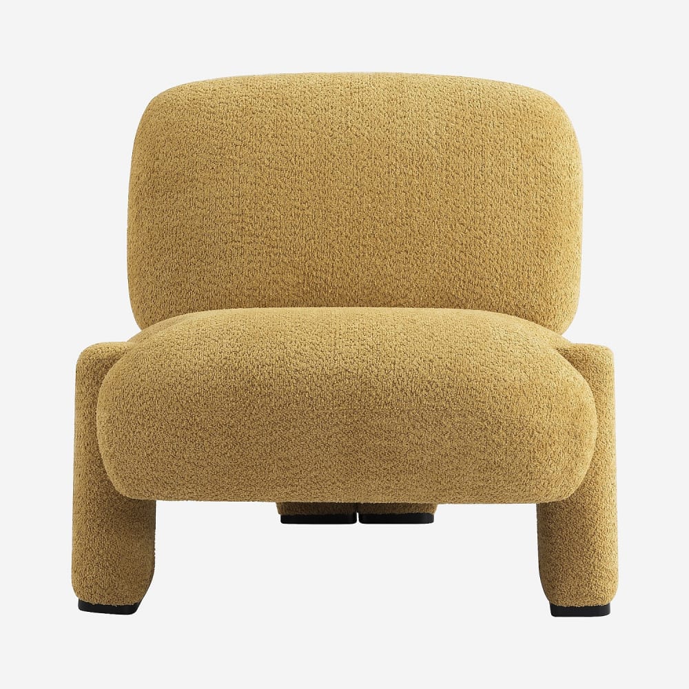 fauteuil en tissu bouclette